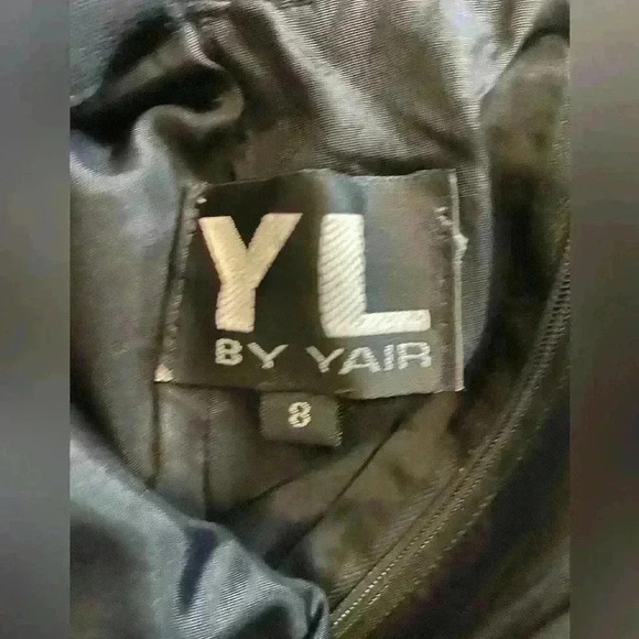 YL by Yair Black Gown Dress Wedding / Prom Junior Sizing Size 8 - Picture 4 of 8